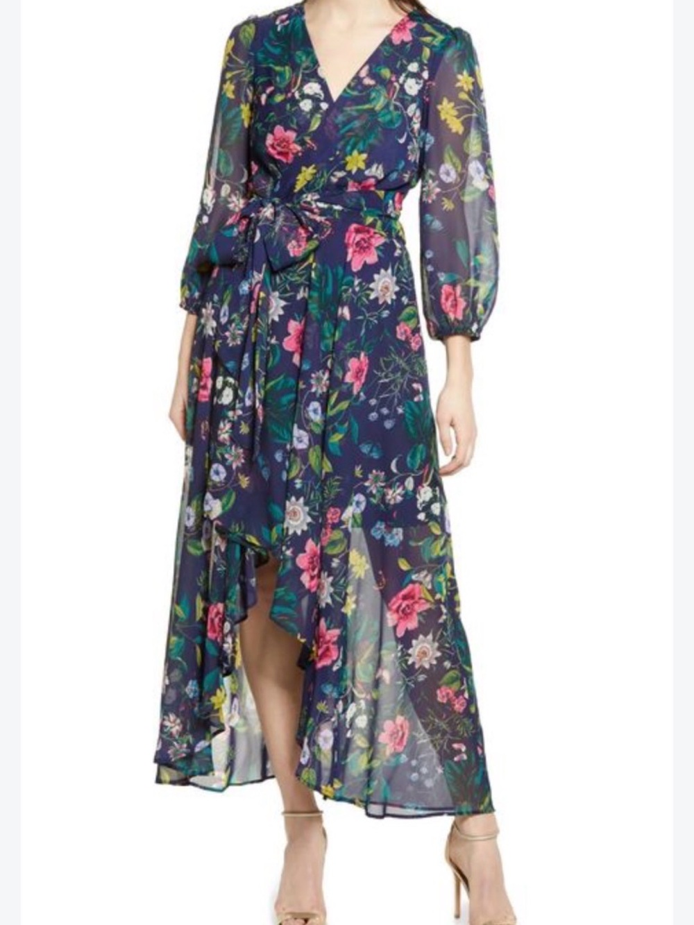 Eliza J Blue Floral Dress